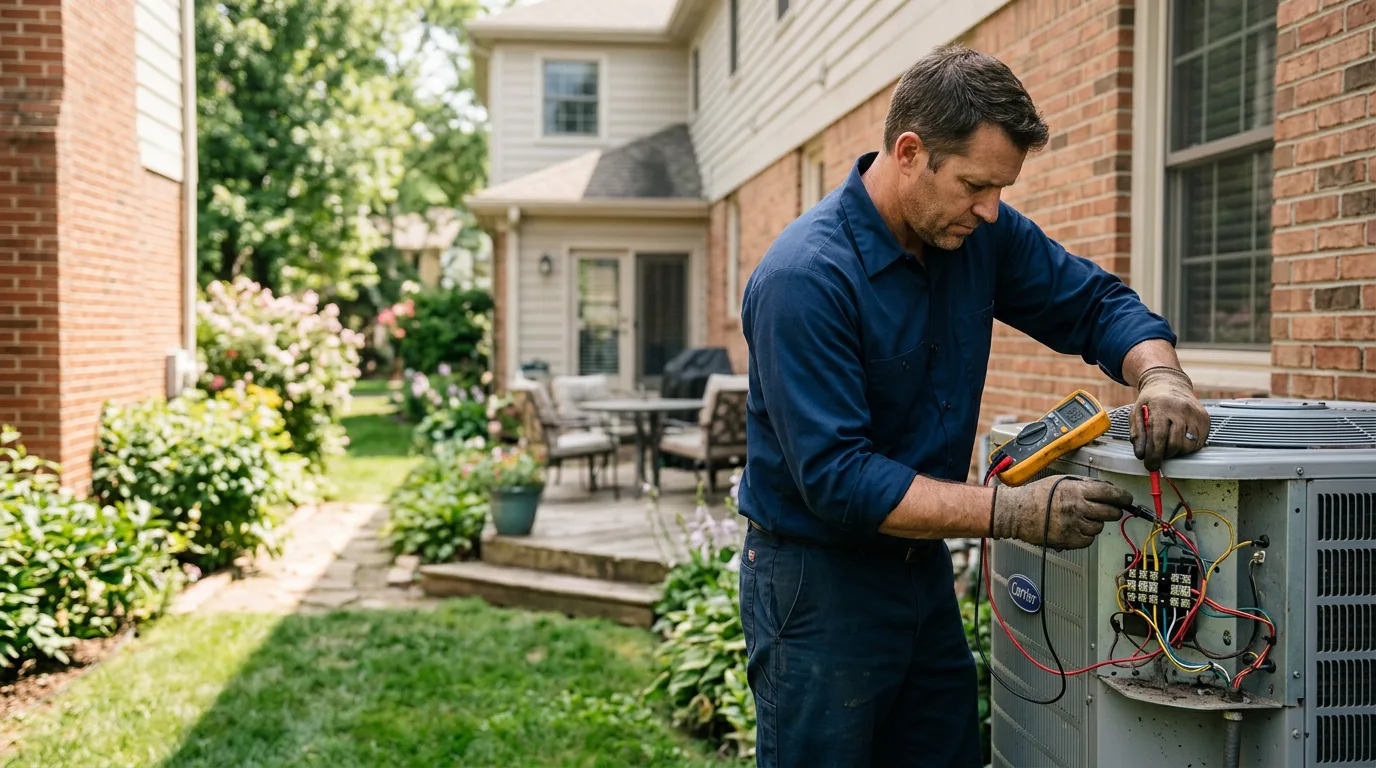 HVAC technician working near Newton, UT